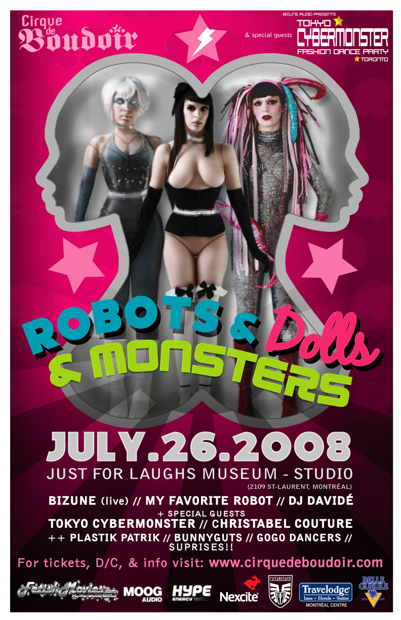 Cirque De Boudoir's Robots & Dolls & MONSTERS party - July 26, 2008 - Just For Laughs Museum - Studio
